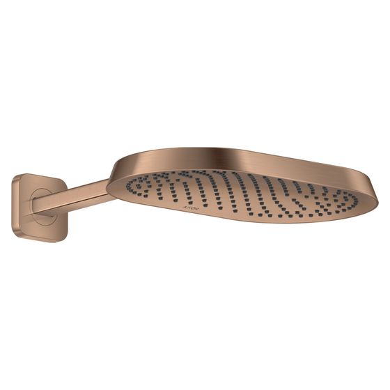 Hansgrohe AXOR ShowerSphere Kopfbrause, 10,5l/min, 370x220mm, 1jet, Brausearm, Brushed Red Gold