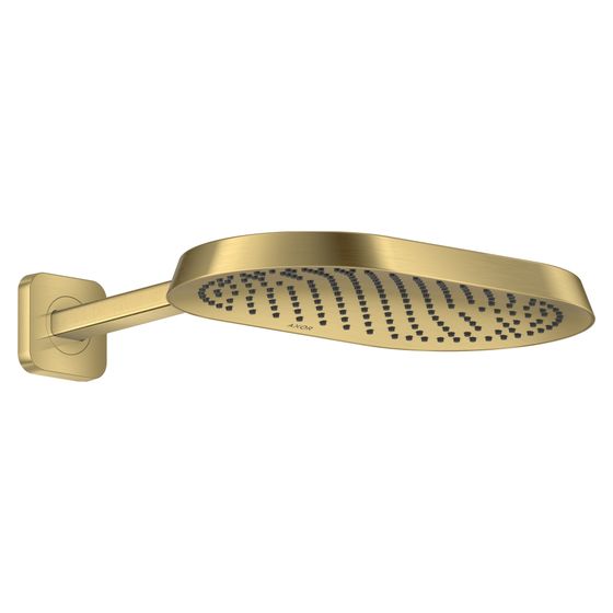 Hansgrohe AXOR ShowerSphere Kopfbrause, 8l/min, 370x220mm, 1jet, EcoSmart, Brausearm, Brushed Brass