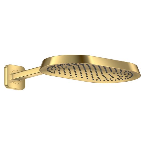 Hansgrohe AXOR ShowerSphere Kopfbrause, 10,5l/min, 370x220mm, 1jet, Brausearm, Polished Gold Optic