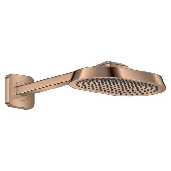 Hansgrohe AXOR ShowerSphere Kopfbrause, 6l/min, 250x160mm, 1jet, EcoSmartPlus, Brausearm, Polished Red Gold