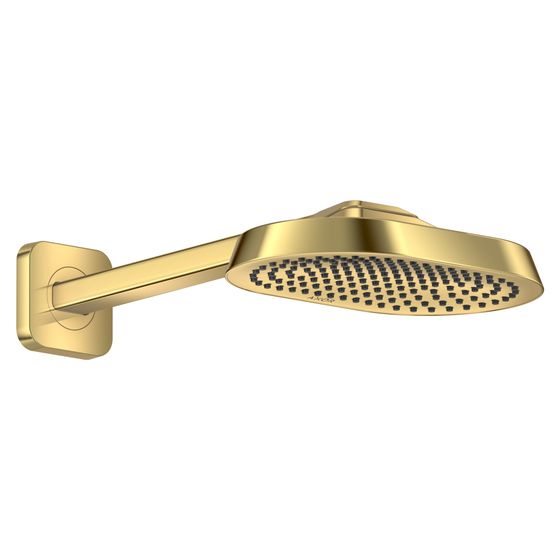 Hansgrohe AXOR ShowerSphere Kopfbrause, 6l/min, 250x160mm, 1jet, EcoSmartPlus, Brausearm, Polished Gold Optic