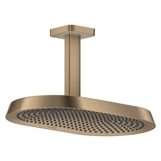 Hansgrohe AXOR ShowerSphere Kopfbrause, 10,4l/min, 370x220mm, 2jet, Deckenanschluss, Brushed Bronze