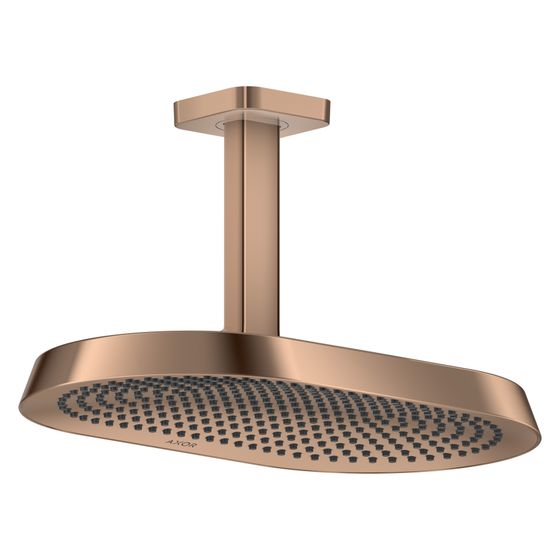 Hansgrohe AXOR ShowerSphere Kopfbrause, 10,4l/min, 370x220mm, 2jet, Deckenanschluss, Polished Red Gold