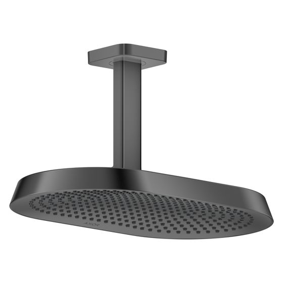 Hansgrohe AXOR ShowerSphere Kopfbrause, 6,7l/min, 370x220mm, 2jet, EcoSmart, Deckenanschluss, Polished Black Chrome