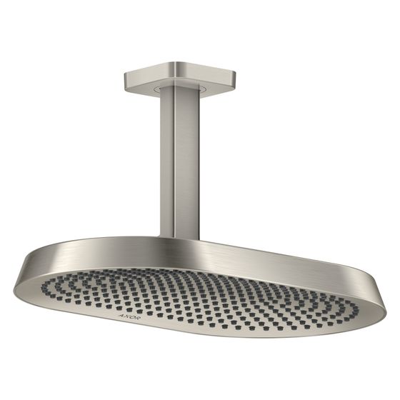Hansgrohe AXOR ShowerSphere Kopfbrause, 10,4l/min, 370x220mm, 2jet, Deckenanschluss, Edelstahl Optic