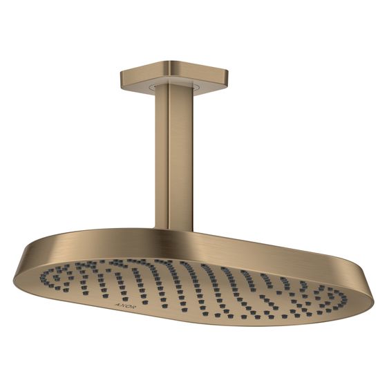 Hansgrohe AXOR ShowerSphere Kopfbrause, 12l/min, 370x220mm, 1jet, Deckenanschluss, Brushed Bronze