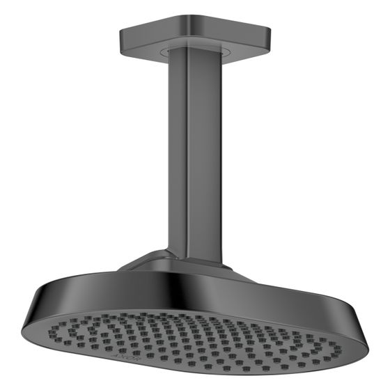 Hansgrohe AXOR ShowerSphere Kopfbrause, 8l/min, 250x160mm, 1jet, EcoSmart, Deckenanschluss, Polished Black Chrome