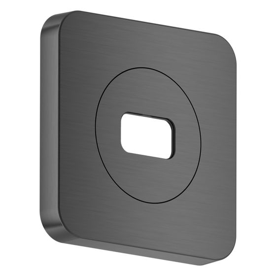 Hansgrohe AXOR Rosette für ShowerSphere 120/120 softsquare, Metall, Brushed Black Chrome
