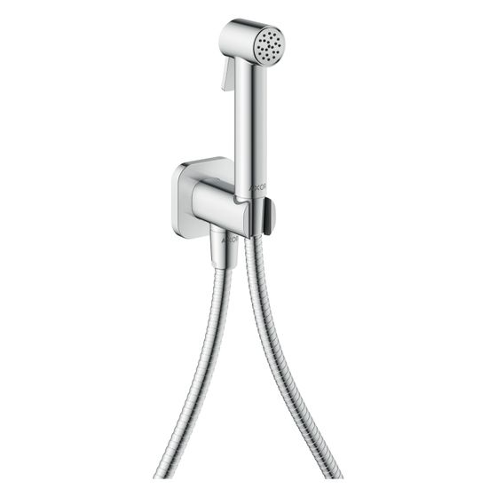 Hansgrohe AXOR Bidette Showers Handbrause 1jet softsquare für KW, Brausehalter, Brauseschlauch 125cm, Chrom