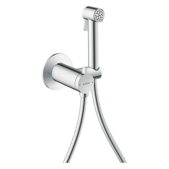 Hansgrohe AXOR Bidette Showers Handbrause 1jet rund für MW, Brausehalter, Brauseschlauch 125cm, Chrom