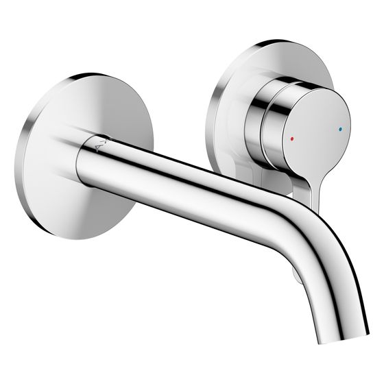 Hansgrohe AXOR One Einhebel-Waschtischmischer Unterputz, 5l/min, für Wandmontage, Hebelgriff, Auslauf 160mm, Chrom