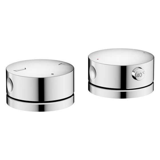 Hansgrohe AXOR One 2-Loch Wannenrandarmatur, 32,1l/min, Thermostat, Chrom