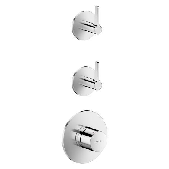 Hansgrohe AXOR One Thermostatmodul Unterputz, DN 20, für 2 Verbraucher, Hebelgriff, Chrom