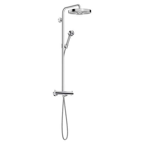 Hansgrohe AXOR One Showerpipe, Thermostat, Kopfbrause 280mm, 13,2l/min, 1jet, Chrom