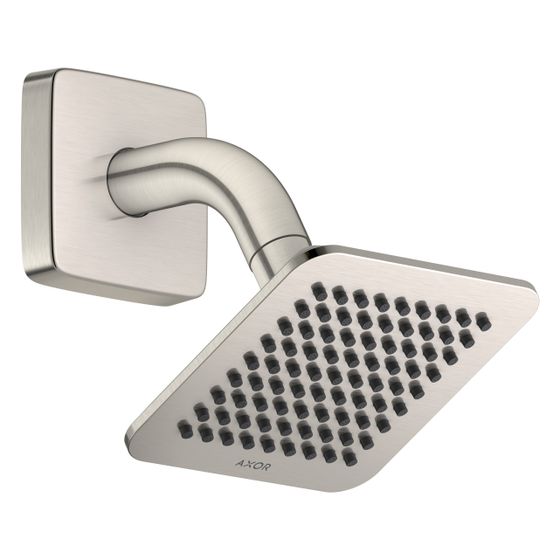 Hansgrohe AXOR Citterio C Kopfbrause 120x120mm, 1jet, EcoSmart, Brausearm, Edelstahl Optic