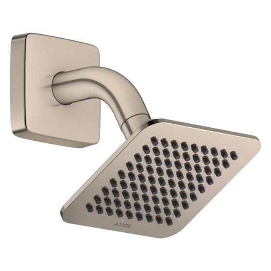 Hansgrohe AXOR Citterio C Kopfbrause 120x120mm, 1jet, EcoSmart, Brausearm, Brushed Nickel