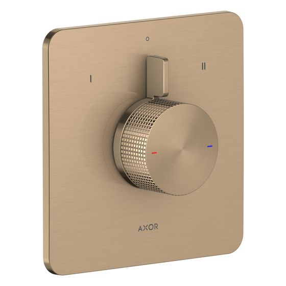 Hansgrohe AXOR Citterio C Mischer Unterputz für 2 Verbraucher, Cubic cut, Brushed Bronze