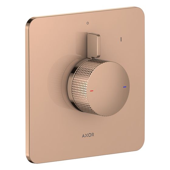 Hansgrohe AXOR Citterio C Mischer Unterputz für 1 Verbraucher, Cubic cut, Polished Red Gold