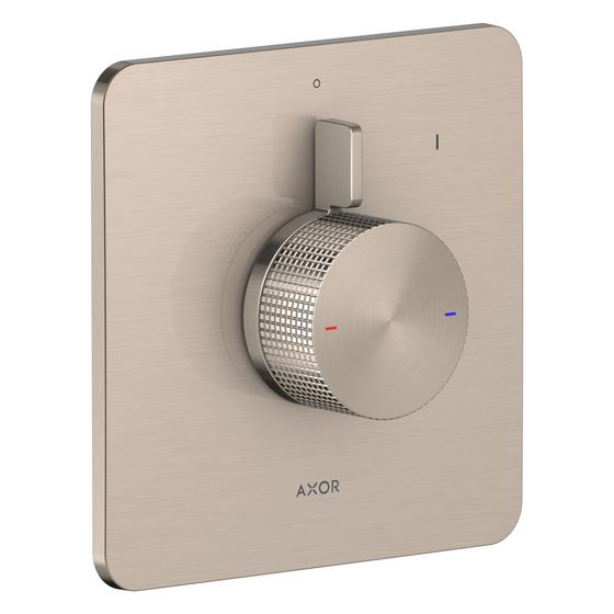 Hansgrohe AXOR Citterio C Mischer Unterputz für 1 Verbraucher, Cubic cut, Brushed Nickel