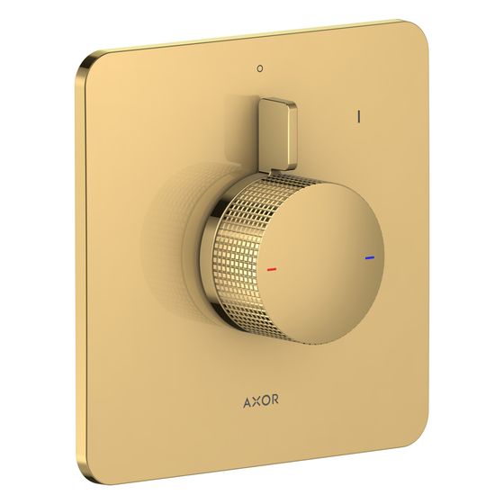 Hansgrohe AXOR Citterio C Mischer Unterputz für 1 Verbraucher, Cubic cut, Polished Gold Optic