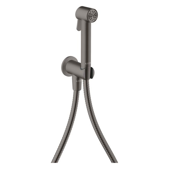 Hansgrohe AXOR Bidette Showers Handbrause 1jet rund für KW, Brausehalter, Brauseschlauch 125cm, Brushed Black Chrome