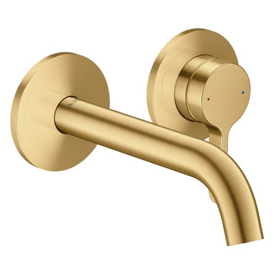 Hansgrohe AXOR One Einhebel-Waschtischmischer Unterputz, 5l/min, für Wandmontage, Hebelgriff, Auslauf 160mm, Brushed Gold Optic