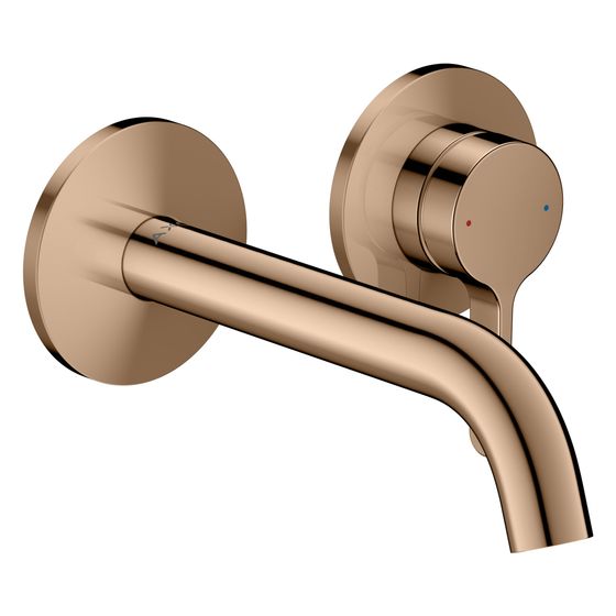 Hansgrohe AXOR One Einhebel-Waschtischmischer Unterputz, 5l/min, für Wandmontage, Hebelgriff, Auslauf 160mm, Polished Red Gold