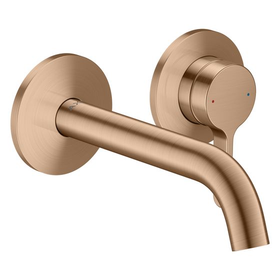 Hansgrohe AXOR One Einhebel-Waschtischmischer Unterputz, 5l/min, für Wandmontage, Hebelgriff, Auslauf 160mm, Brushed Red Gold