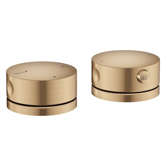 Hansgrohe AXOR One 2-Loch Wannenrandarmatur, 32,1l/min, Thermostat, Brushed Bronze