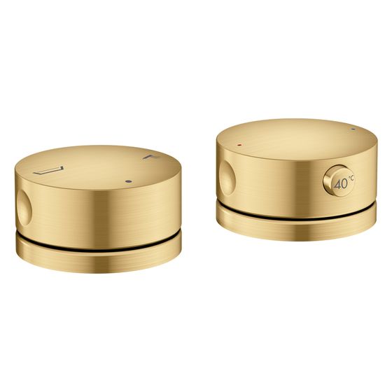 Hansgrohe AXOR One 2-Loch Wannenrandarmatur, 32,1l/min, Thermostat, Brushed Gold Optic
