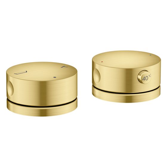Hansgrohe AXOR One 2-Loch Wannenrandarmatur, 32,1l/min, Thermostat, Brushed Brass