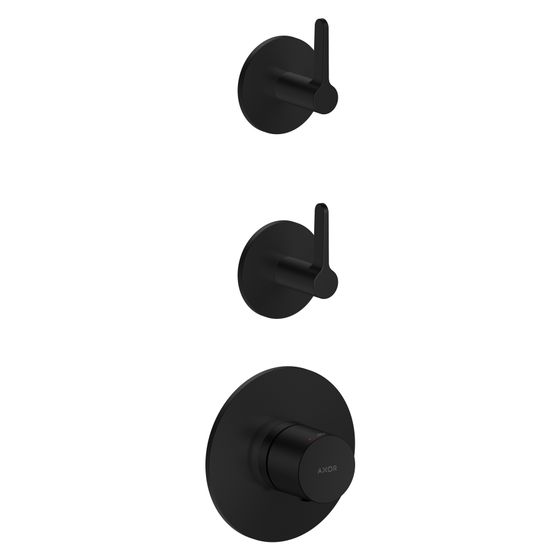 Hansgrohe AXOR One Thermostatmodul Unterputz, DN 20, für 2 Verbraucher, Hebelgriff, Mattschwarz