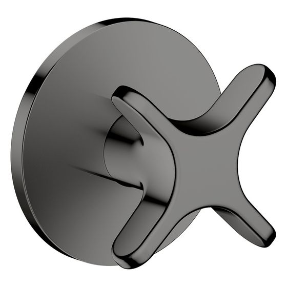 Hansgrohe AXOR One Absperrventil Unterputz, Kreuzgriff, DN 15/DN 20, Polished Black Chrome