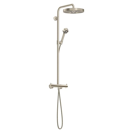 Hansgrohe AXOR One Showerpipe, Thermostat, Kopfbrause 280mm, 13,2l/min, 1jet, Brushed Nickel