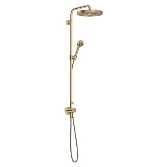 Hansgrohe AXOR One Showerpipe, Thermostat, Kopfbrause 280mm, 8,6l/min, 1jet EcoSmart Unterputz, Brushed Bronze