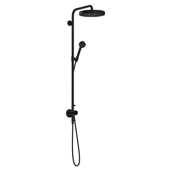 Hansgrohe AXOR One Showerpipe, Thermostat, Kopfbrause 280mm, 12l/min, 1jet Unterputz, Mattschwarz