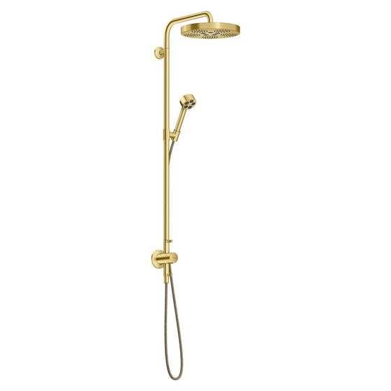 Hansgrohe AXOR One Showerpipe, Thermostat, Kopfbrause 280mm, 12l/min, 1jet Unterputz, Brushed Brass