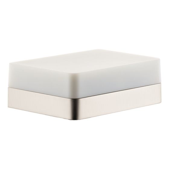 Hansgrohe AXOR Universal Softsquare Ablage 150x70mm, Glas/Metall, für Dusche, Brushed Nickel