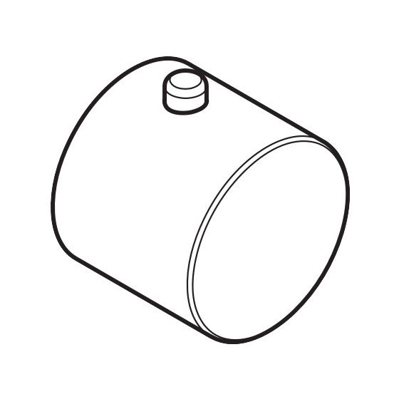 Hansgrohe AXOR Thermostatgriff für Uno 4-Loch Thermostat, Chrom, geschnappt, 38392000