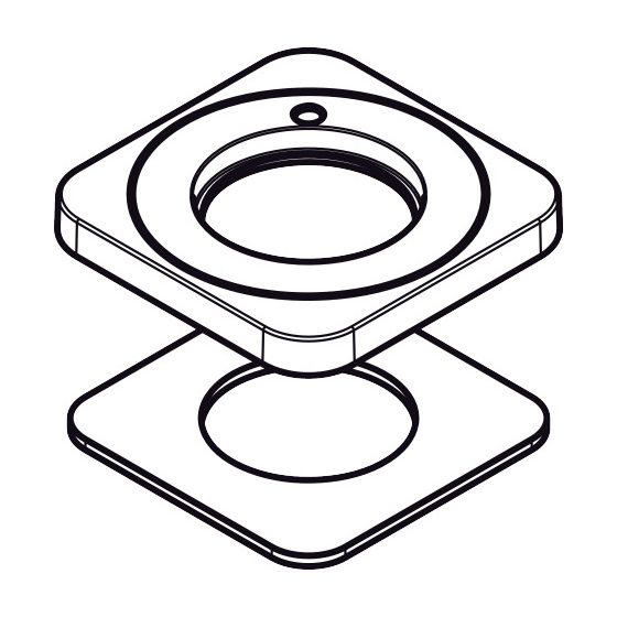 Hansgrohe AXOR Rosette für Citterio E Waschtisch-/Bidetmischer, Chrom, 92190000