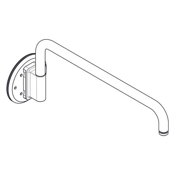 Hansgrohe AXOR Brausearm für Front Kopfbrause, Chrom, 92194000