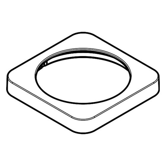 Hansgrohe AXOR Rosette für Citterio M 4-Loch Wannenarmatur Brausenhalter, Chrom, 98507000
