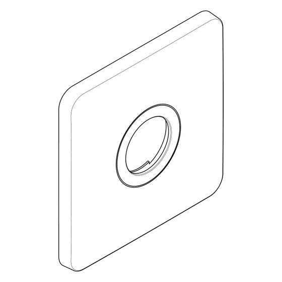 Hansgrohe AXOR Rosette für Citterio M Thermostat Unterputz, 170x170mm, 98917000
