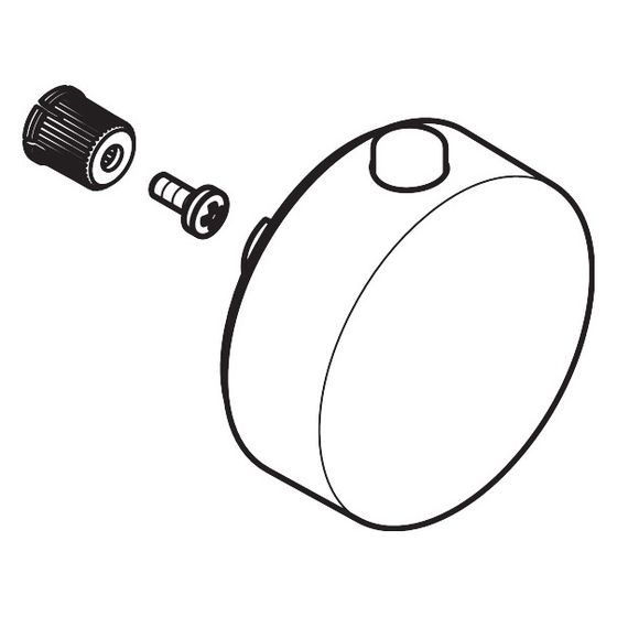 Hansgrohe AXOR Thermostatgriff für One Unterputz-Thermostatmodul, Mattschwarz, 92600670