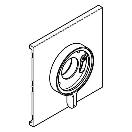 Hansgrohe AXOR Rosette für ONE Mengenregulierung, für 3 Verbraucher Mattschwarz, 92599670