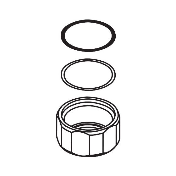 Hansgrohe AXOR Überwurfmutter für Duschkombi, Chrom, 96746000