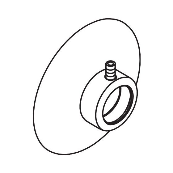 Hansgrohe AXOR Wandflansch für Carlton Duschkombi, Chrom, 96745000