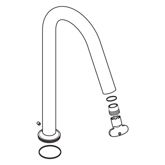 Hansgrohe AXOR Auslauf für Citterio M 3-Loch Waschtischarmatur, Chrom, 98928000