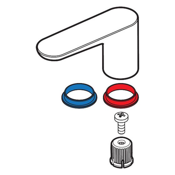 Hansgrohe AXOR Griff für Citterio M 3-Loch Waschtischarmatur, Chrom, 34095000