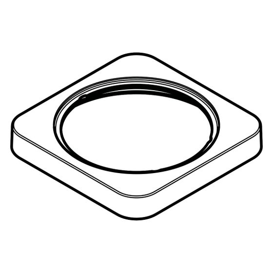 Hansgrohe AXOR Rosette für Citterio M Auslauf, 4-Loch Wannenarmatur, Chrom, 98509000